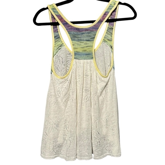 Free People Linen Pointelle Knit Racerback Sleeveless Lightweight Tank - Picture 6 of 10